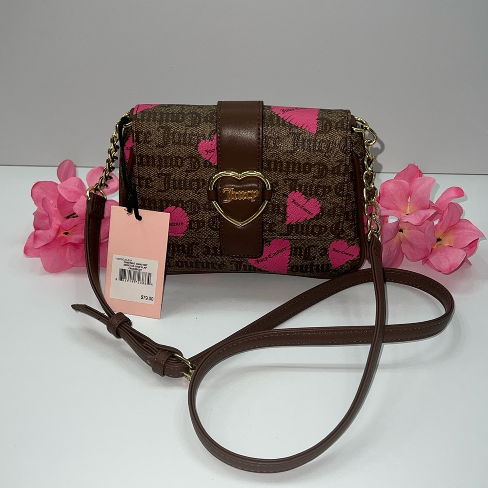 NWT Juicy Couture Addicted Love Heart Crossbody Bag
